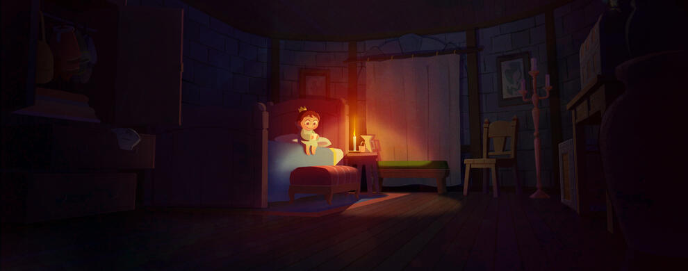 BOJJI&#39;S ROOM (Artificial Light): Ousama Ranking Fanart. Bojji is enjoying a cup of milk in the middle of the night. It&#39;s a quiet and intimate moment, full of comfort.